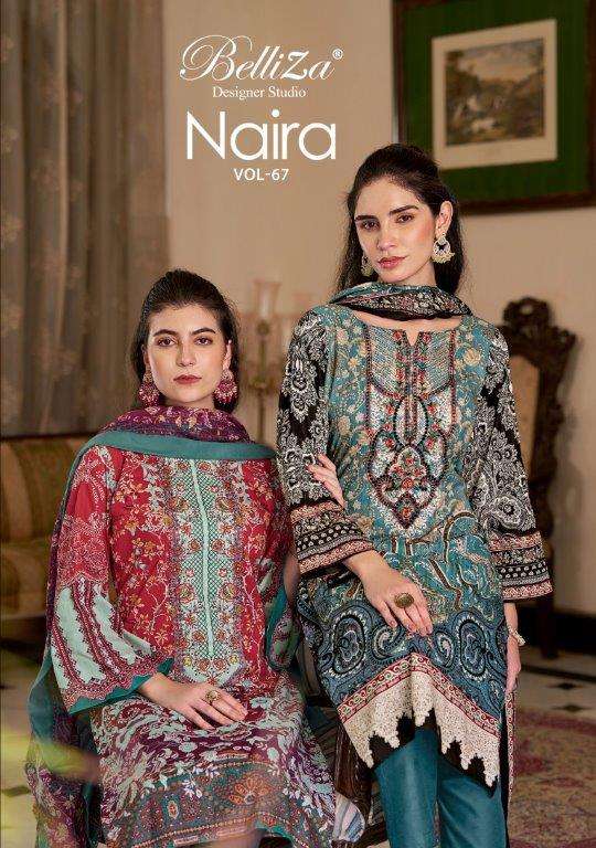 NAIRA VOL-67 BY BELLIZA 949-001 TO 949-008 SERIES COTTON EMBROIDERY DRESSES