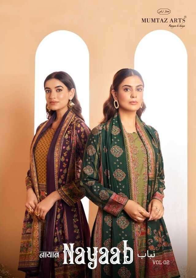 NAYAAB VOL-02 BY MUMTAZ ARTS 4001 TO 4006 SERIES VISCOSE MUSLIN PRINT DRESSES