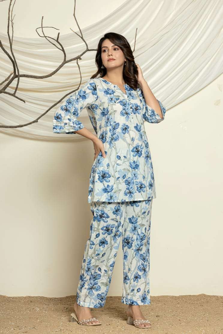 NIMITA VOL-147 BY ASLIWHOLESALE DESIGNER FACNY PURE COTTON PRINTED CO-ORD SETS