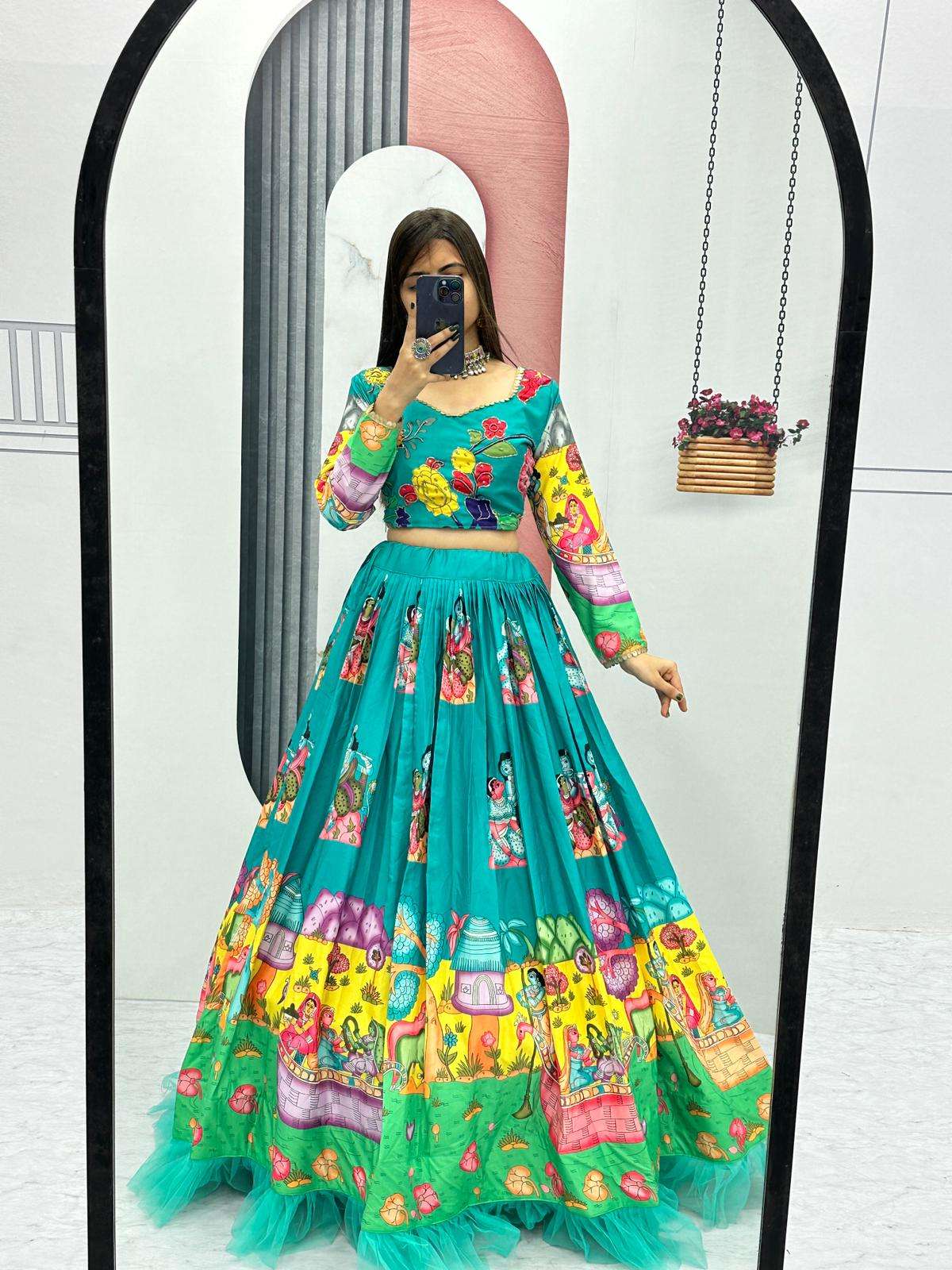 PC-426 HIT DESIGN BY ASLIWHOLESALE DESIGNER COTTON PRINTED LEHENGAS