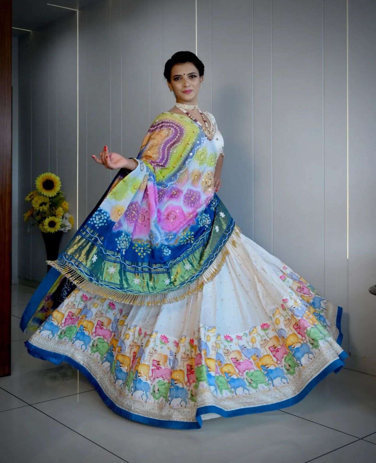 PC-N11 COLOURS BY ASLIWHOLESALE DESIGNER FANCY COTTON PRINTED LEHENGAS