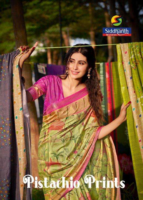 PISTACHIO PRINT BY ASLIWHOLESALE DESIGNER SOFT SILK PRINTS SAREES