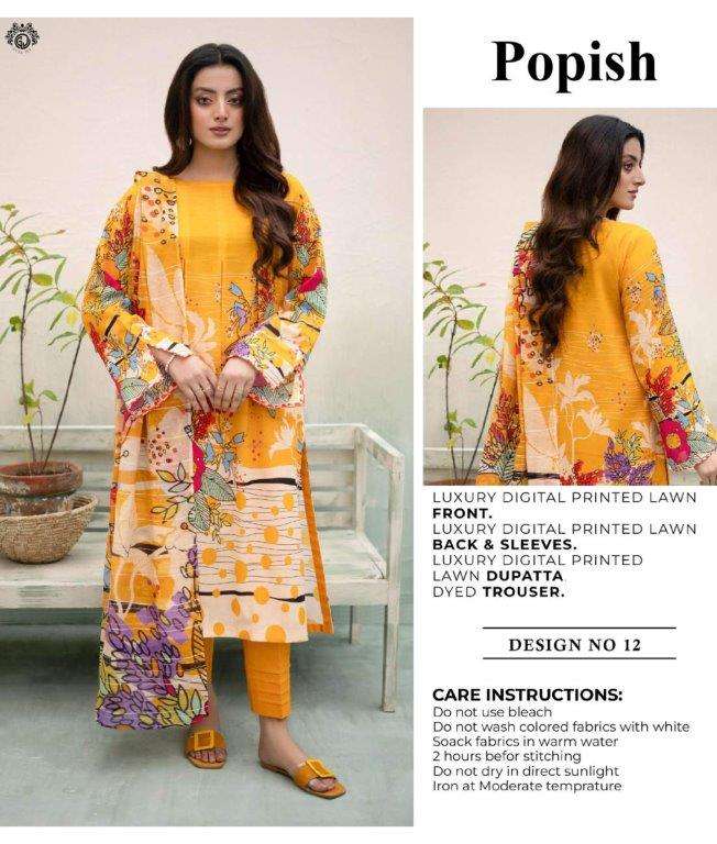 POPISH BY ASLIWHOLESALE DESIGNER LAWN COTTON PRINTED DRESSES