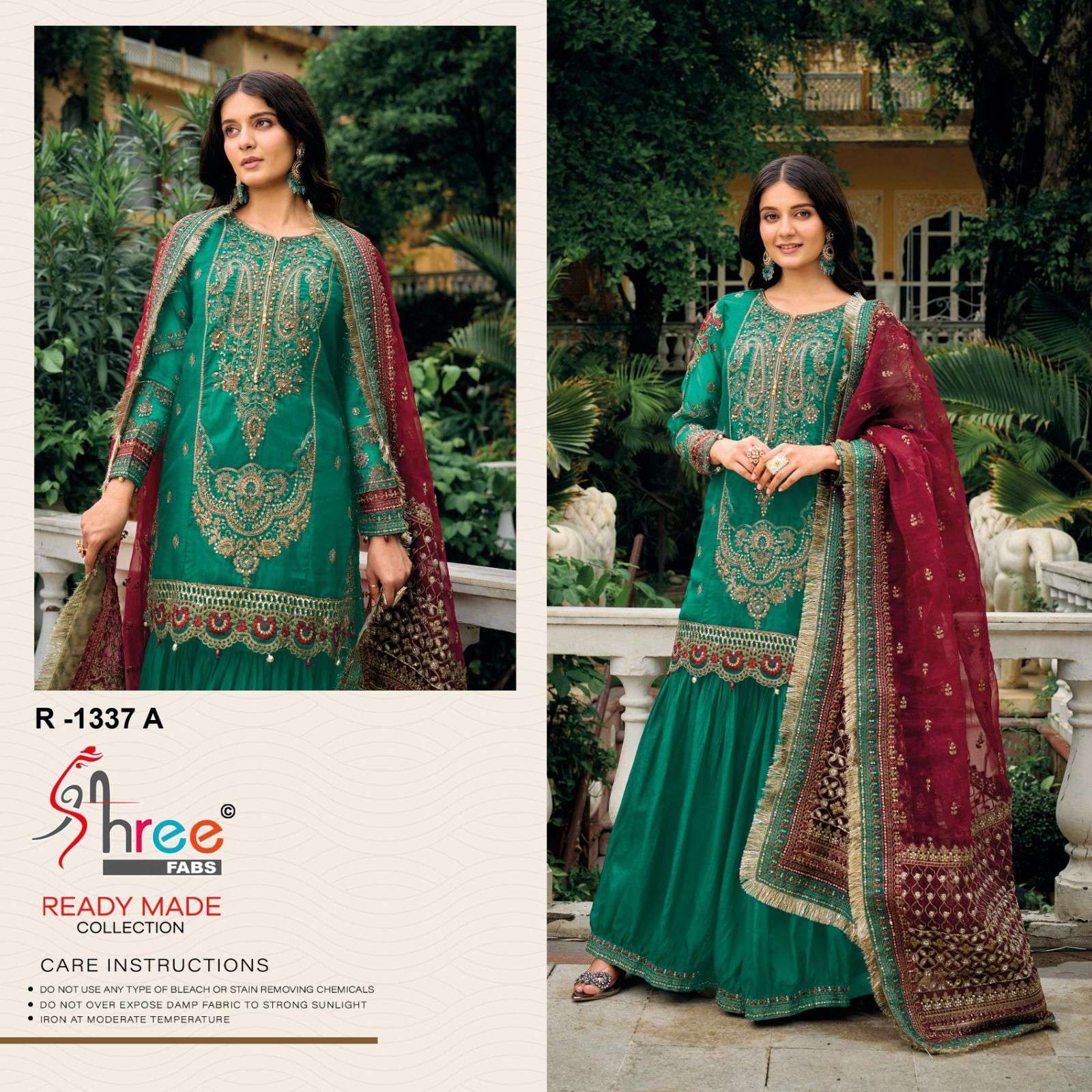 R-1337 COLOURS BY SHREE FABS HEAVY EMBROIDERED VISCOSE SILK DRESSES