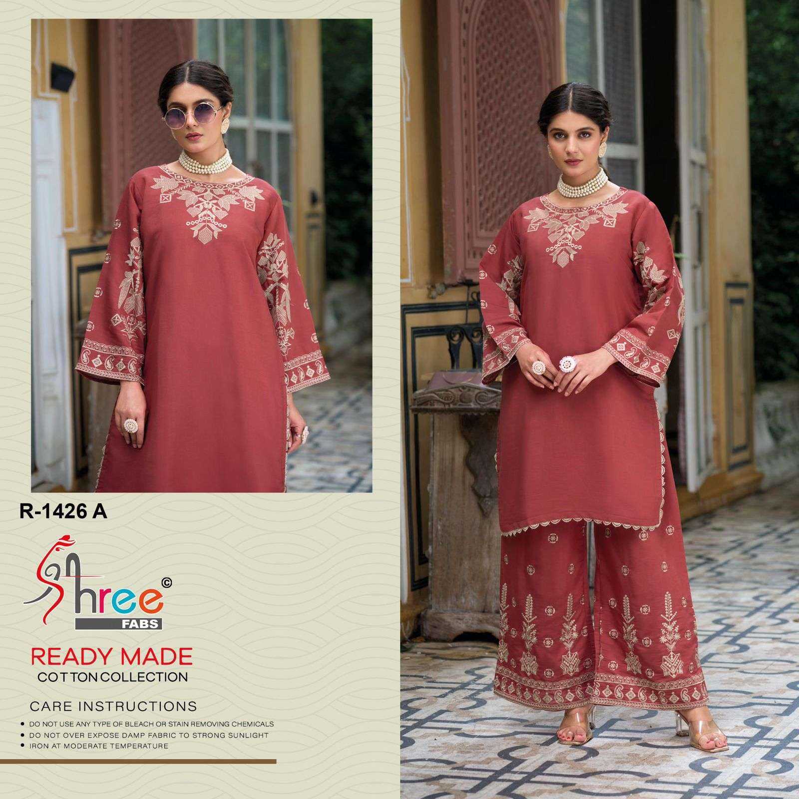 R-1426 COLOURS BY SHREE FABS HEAVY EMBROIDERED VISCOSE ROMAN SILK DRESSES