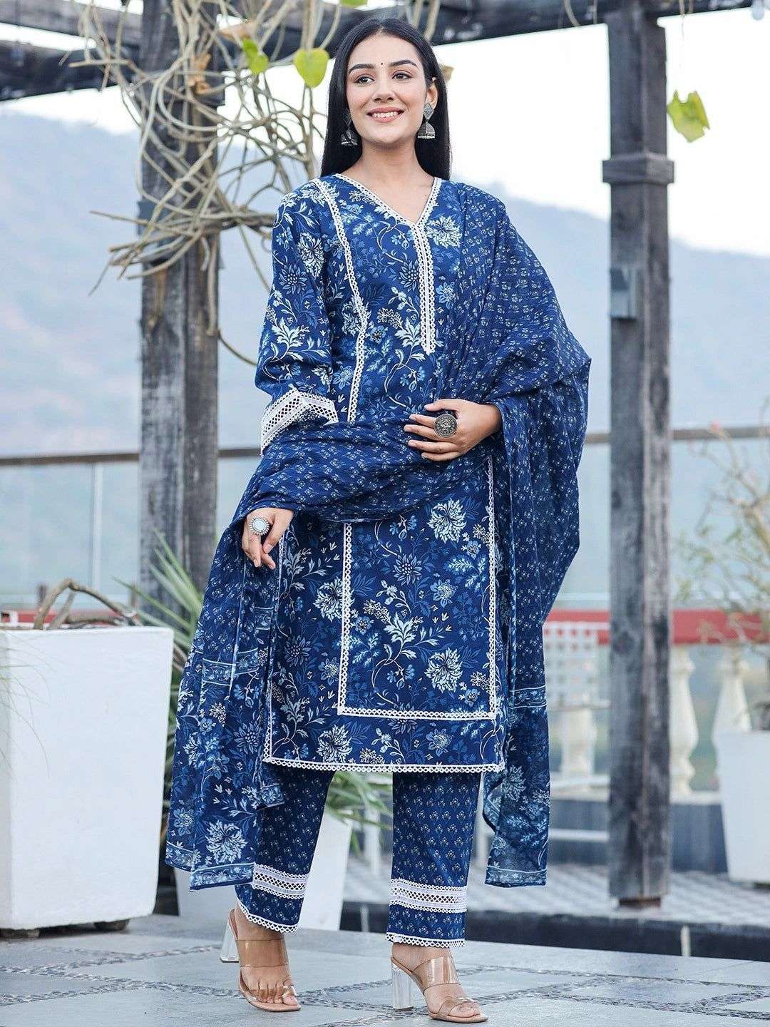 RAMIYA VOL-396 BY ASLIWHOLESALE DESIGNER FACNY COTTON PRINT DRESS 