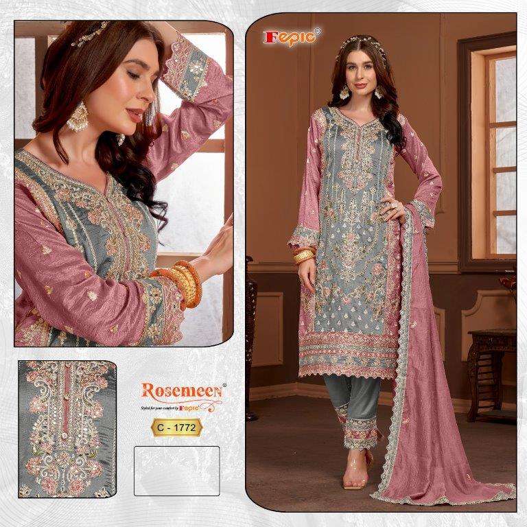 ROSEMEEN C-1772 COLOURS BY FEPIC DESIGNER VICHITRA EMBROIDERY DRESSES