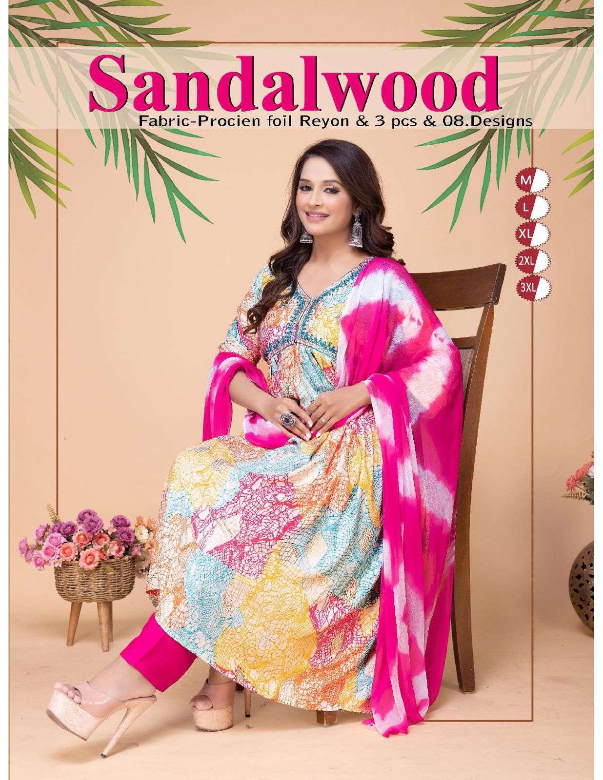 SANDALWOOD VOL-01 BY ASLIWHOLESALE DESIGNER FACNY RAYON PRINT DRESSES