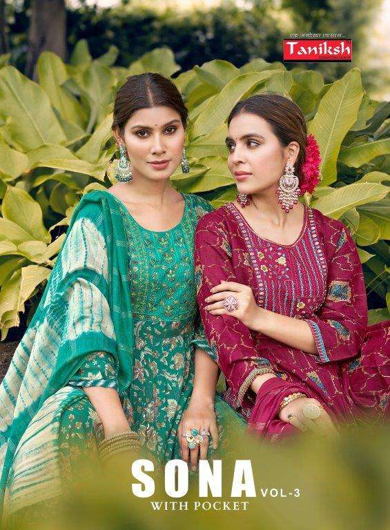 SONA VOL-3 BY TANIKSH 101 TO 108 SERIES DESIGNER CAPSULE PRINT DRESSES