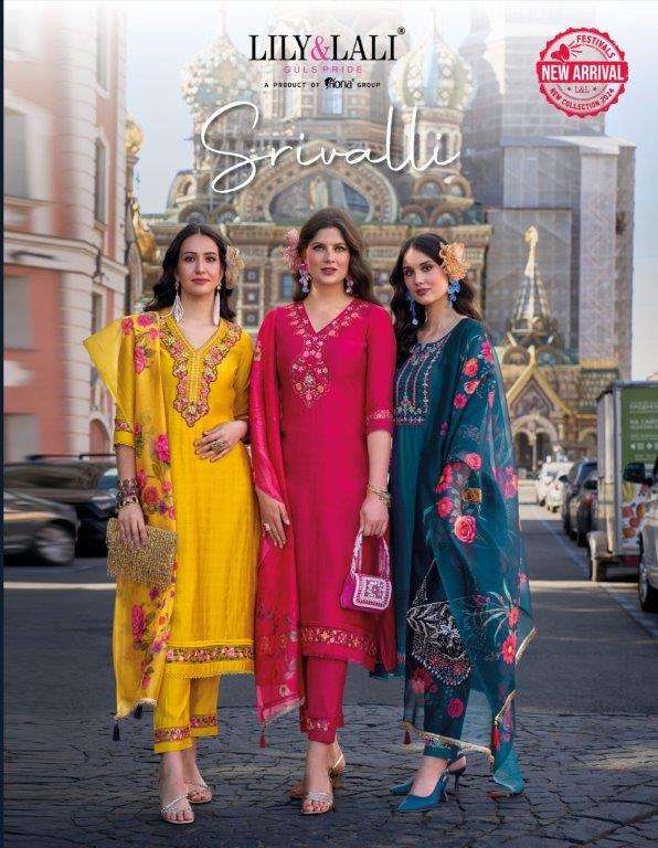 SRIVALLI BY LILY AND LALI 20901 TO 20906 SERIES HANDWORK VISCOSE DRESSES