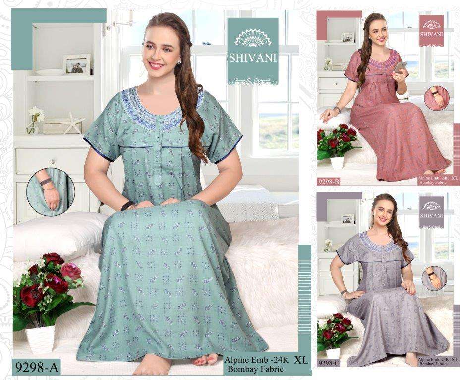 SUMMER SPECIAL ALPINE BY ASLIWHOLESALE FANCY PRINTED NIGHT DRESSES