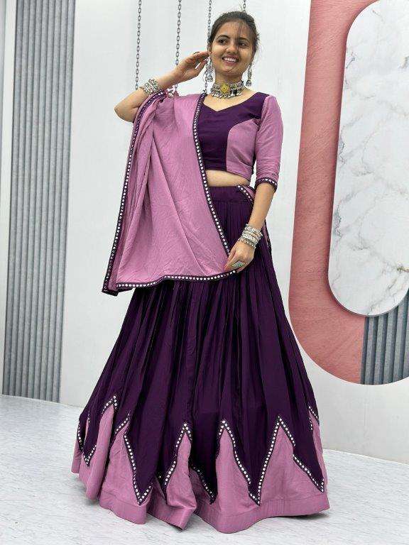 TAPI-171 BY ASLIWHOLESALE DESIGNER FANCY PURE COTTON  THREAD WORK LEHENGA