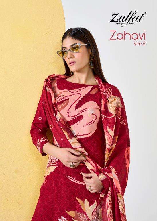 ZAHAVI VOL-02 BY ZULFAT 567-001 TO 567-006 SERIES DESIGNER COTTON PRINT DRESSES