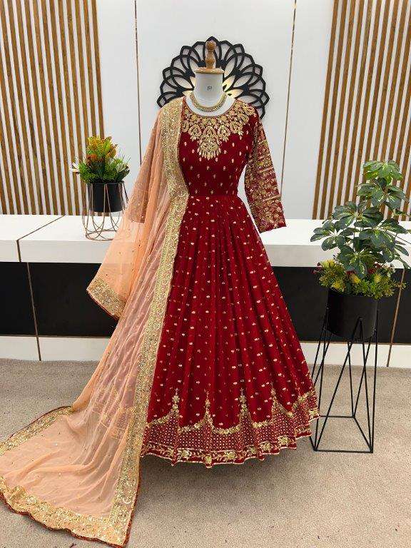 ZSR-3060 COLOURS BY ASLIWHOLESALE DESIGNER FAUX GEORGETTE WOEK GOWNS