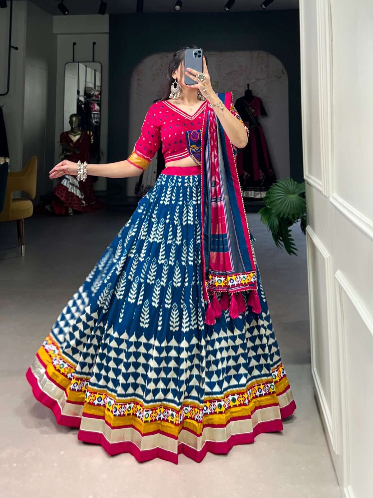 1743 COLOURS BY ASLIWHOLESALE FANCY DESIGNER DOLA SILK PRINTED LEHENGAS