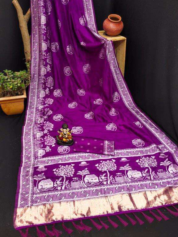 ALYA VOL-03 BY ASLIWHOLESALE HEAVY LEHRIYA SOFT SILK FANCY WORK SAREES