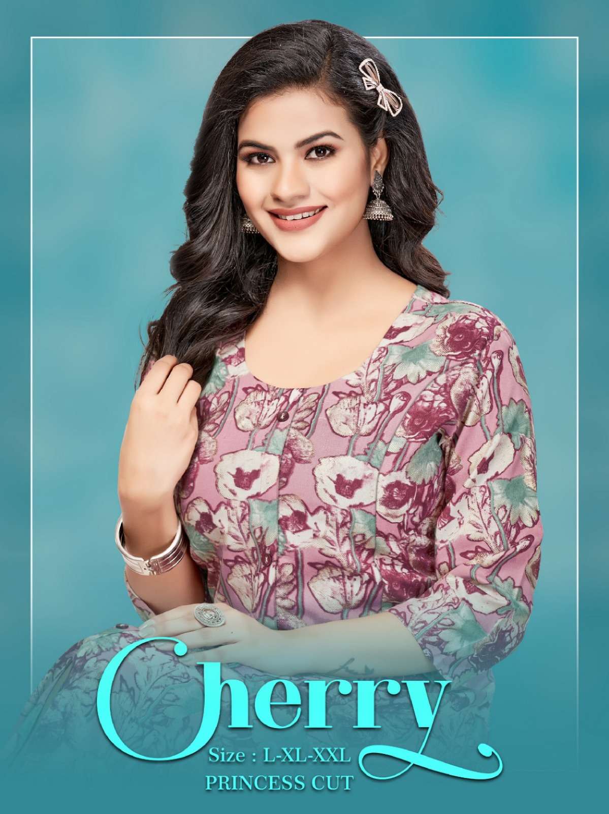 CHERRY VOL-01 BY ASLIWHOLESALE DESIGNER FACNY RAYON PRINT KURTIS