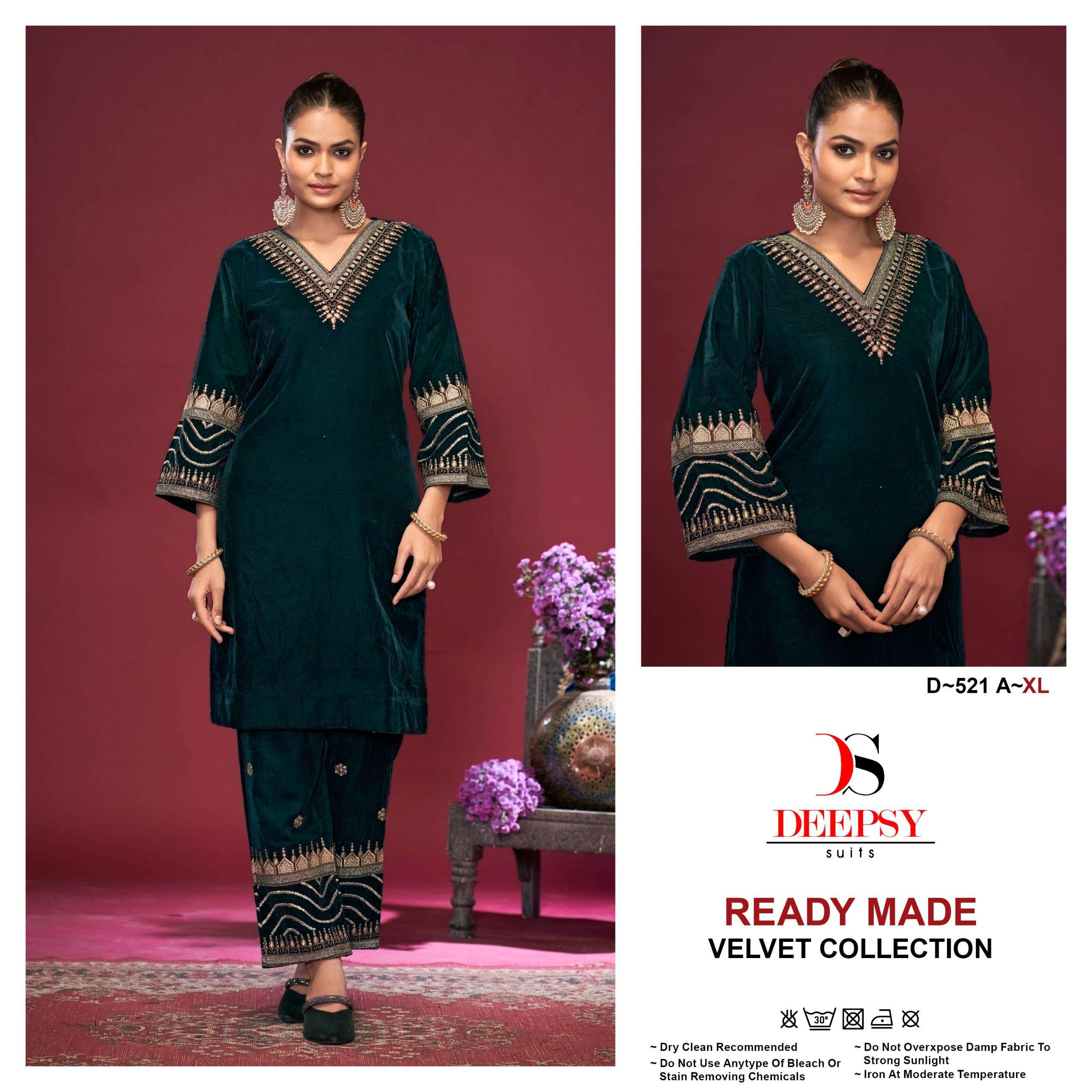 D-521 COLOURS BY DEEPSY SUITS HEAVY VELVET EMBROIDERY PAKISTANI DRESSES