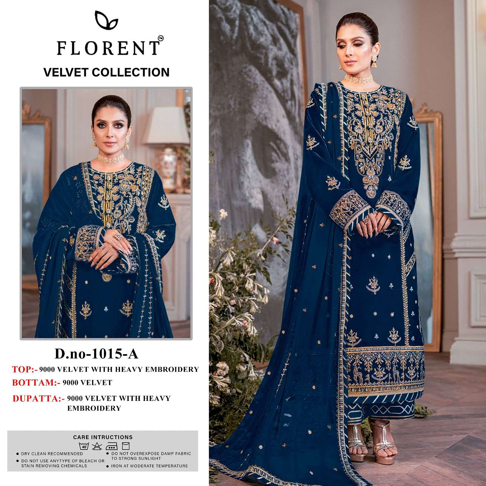 FLORENT 1015 BY FLORENT HEAVY 9000 VELVET WITH HEAVY EMBROIDERY DRESSES