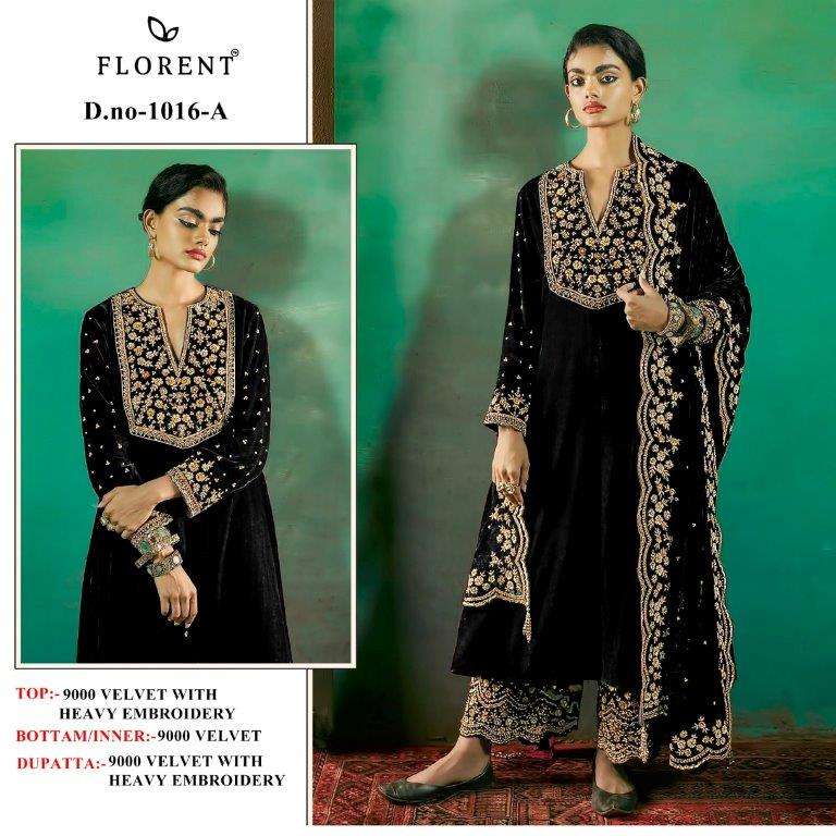 FLORENT 1016 BY FLORENT HEAVY 9000 VELVET WITH HEAVY EMBROIDERY DRESSES