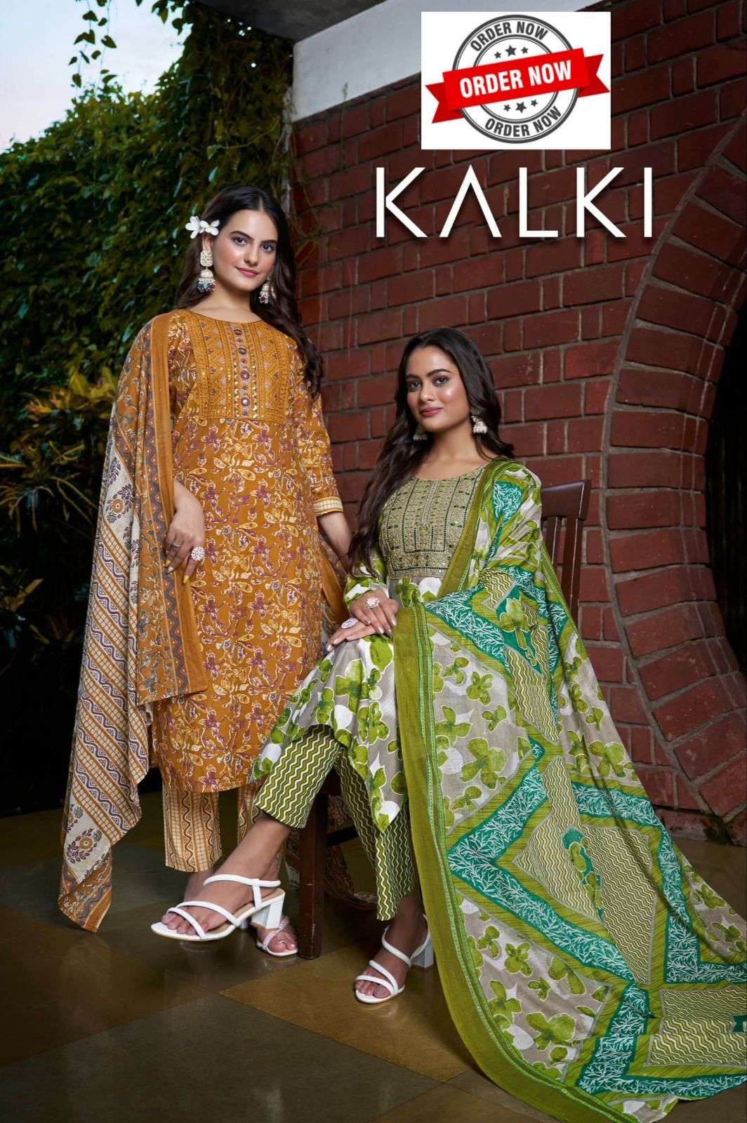 KALKI VOL-01 BY ASLIWHOLESALE DESIGNER FACNY COTTON PRINT DRESSES