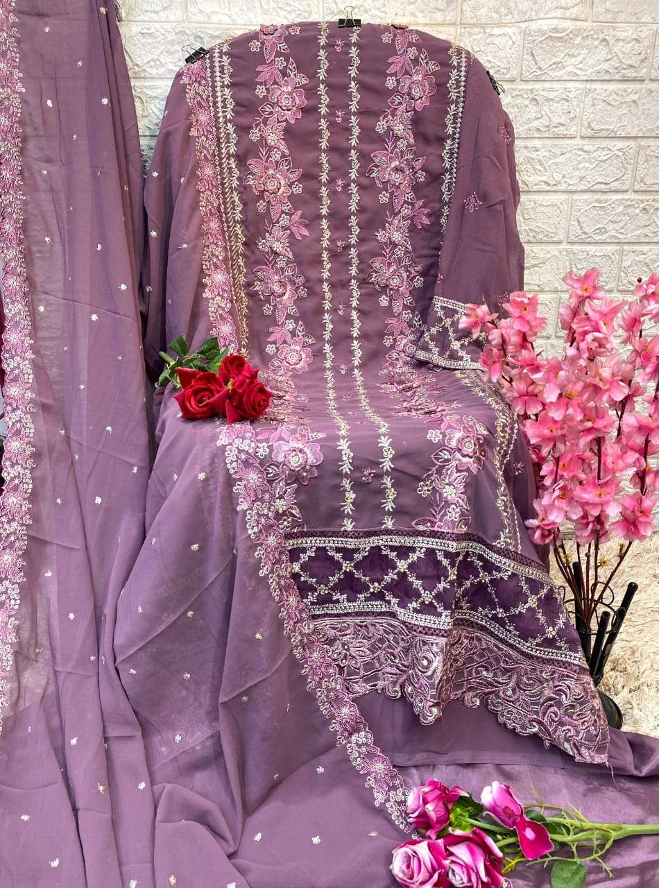 MA-105 COLOURS BY AL QASR DESIGNER FAUX GEORGETTE PAKISTANI DRESSES