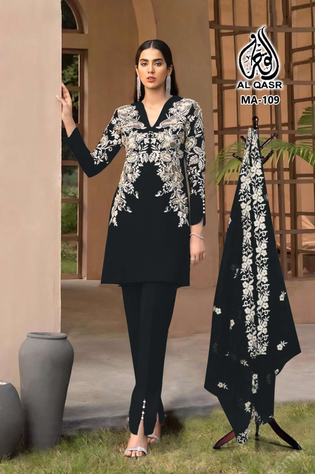 MA-109 COLOURS BY AL QASR DESIGNER FAUX GEORGETTE PAKISTANI DRESSES