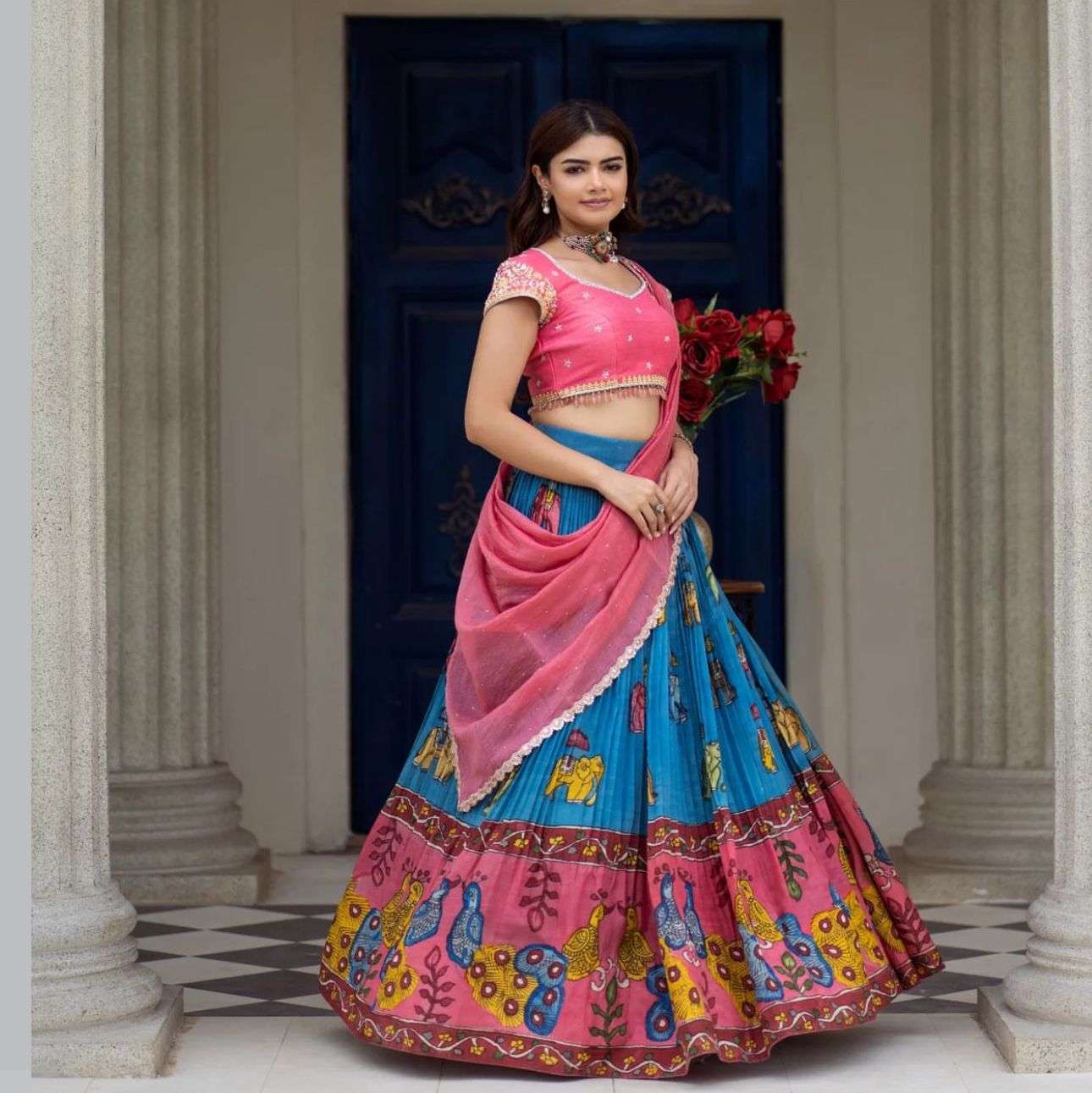 PC-436 HIT DESIGN BY ASLIWHOLESALE DESIGNER FANCY FAUX GEORGETTE PRINTED LEHENGA