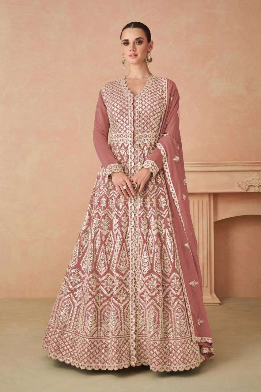 RIMSHA GOLD BY GULKAYRA 7449-E TO 7449-G SERIES GEORGETTE STITCHED DRESSES