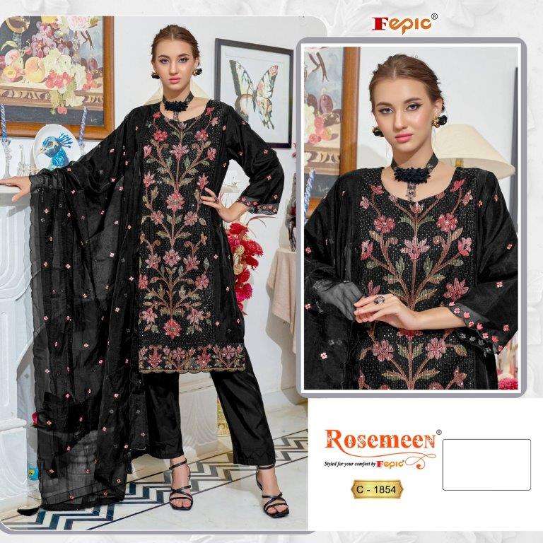 ROSEMEEN C-1854 COLOURS BY FEPIC DESIGNER ORGANZA EMBROIDERY DRESSES