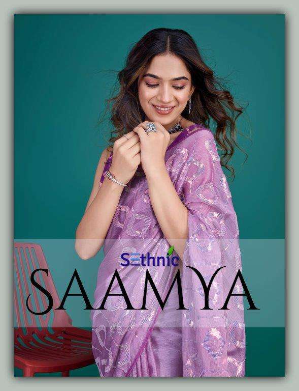 SAAMYA VOL-01 BY SETHNIC DESIGNER SOFT ZARI FANCY PRINTED SAREES