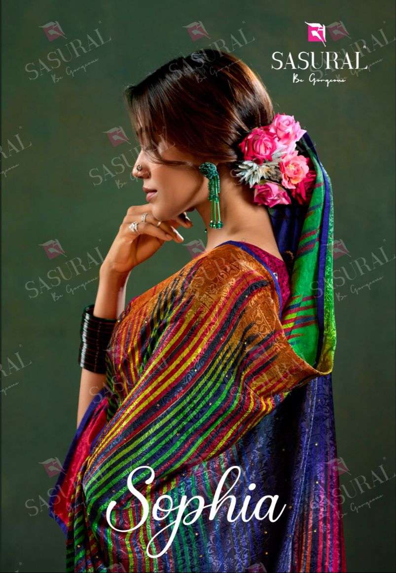 SOPHIA BY SASURAL 501 TO 506 SERIES DESIGNER SOFT CREPE JACQUARD SILK SAREES