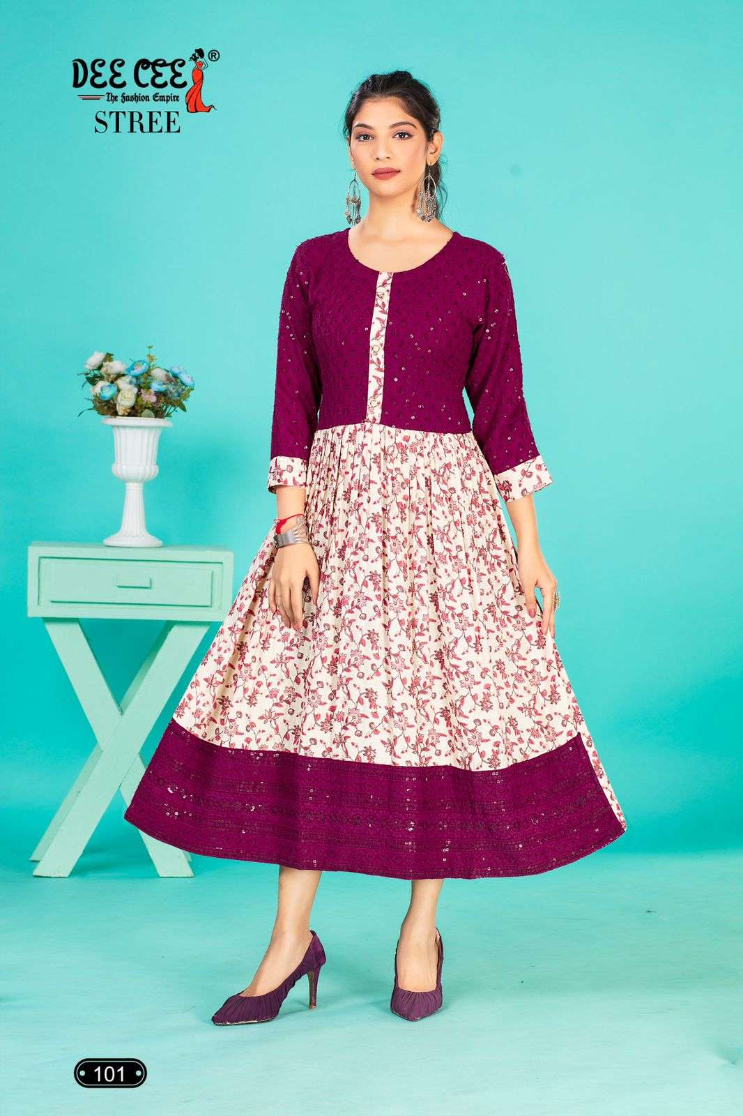 STREE BY DEE CEE 1001 TO 1006 SERIES DESIGNER FANCY CAPSULE PRINT KURTIS