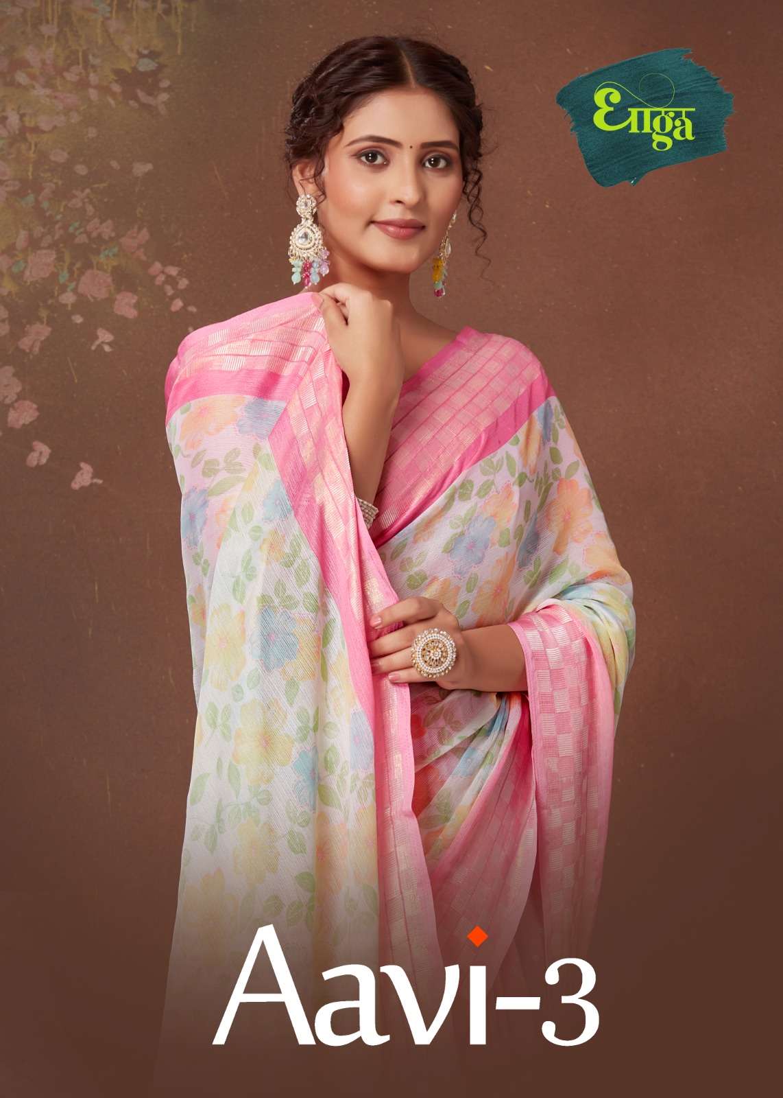 AAVI VOL-03 BY STAVAN 1001 TO 1008 DESIGNER FANCY CHIFFON PRINTED SAREES