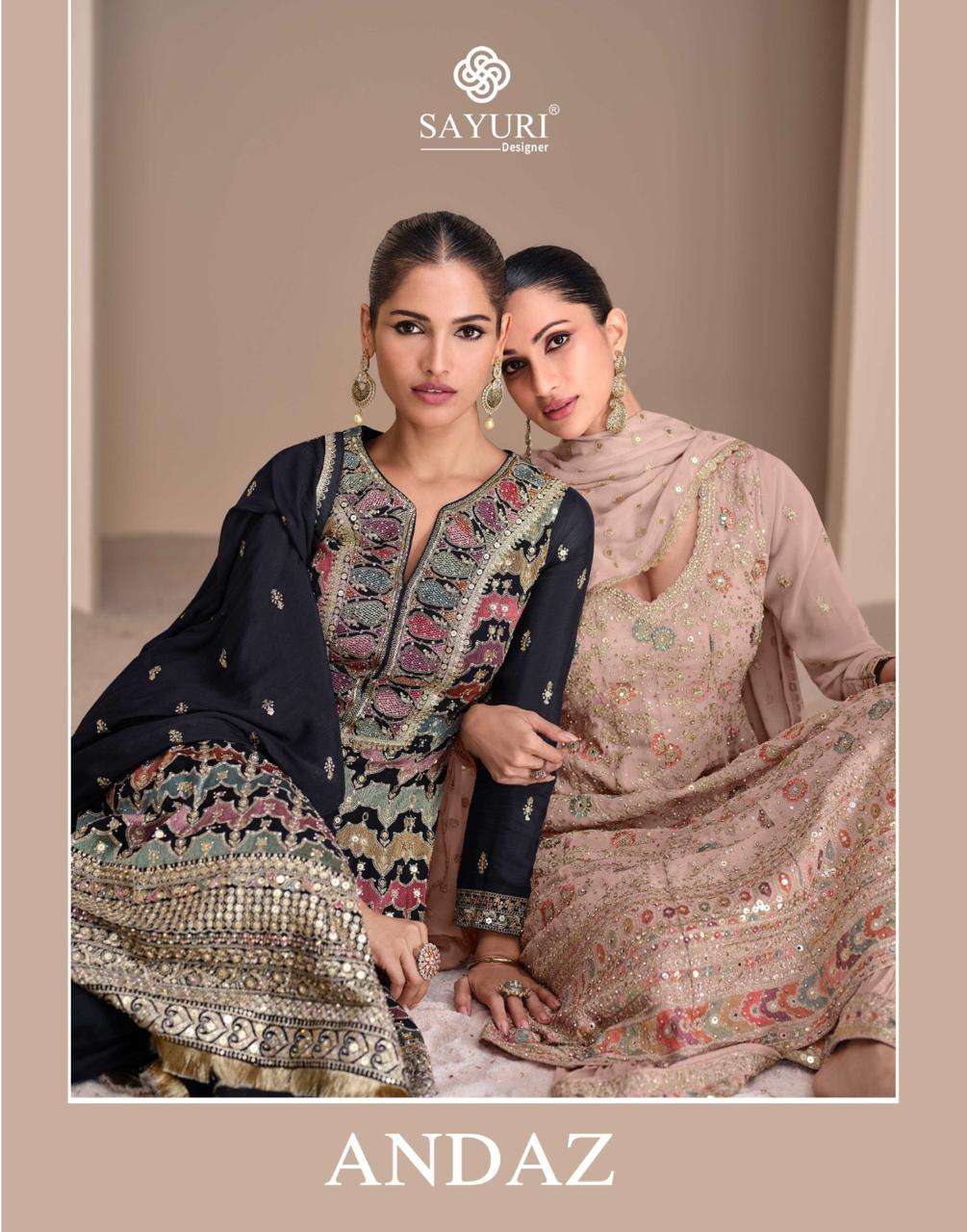 ANDAZ BY SAYURI 5658 TO 5659 SERIES HEAVY GEORGETTE EMBROIDERED DRESSES