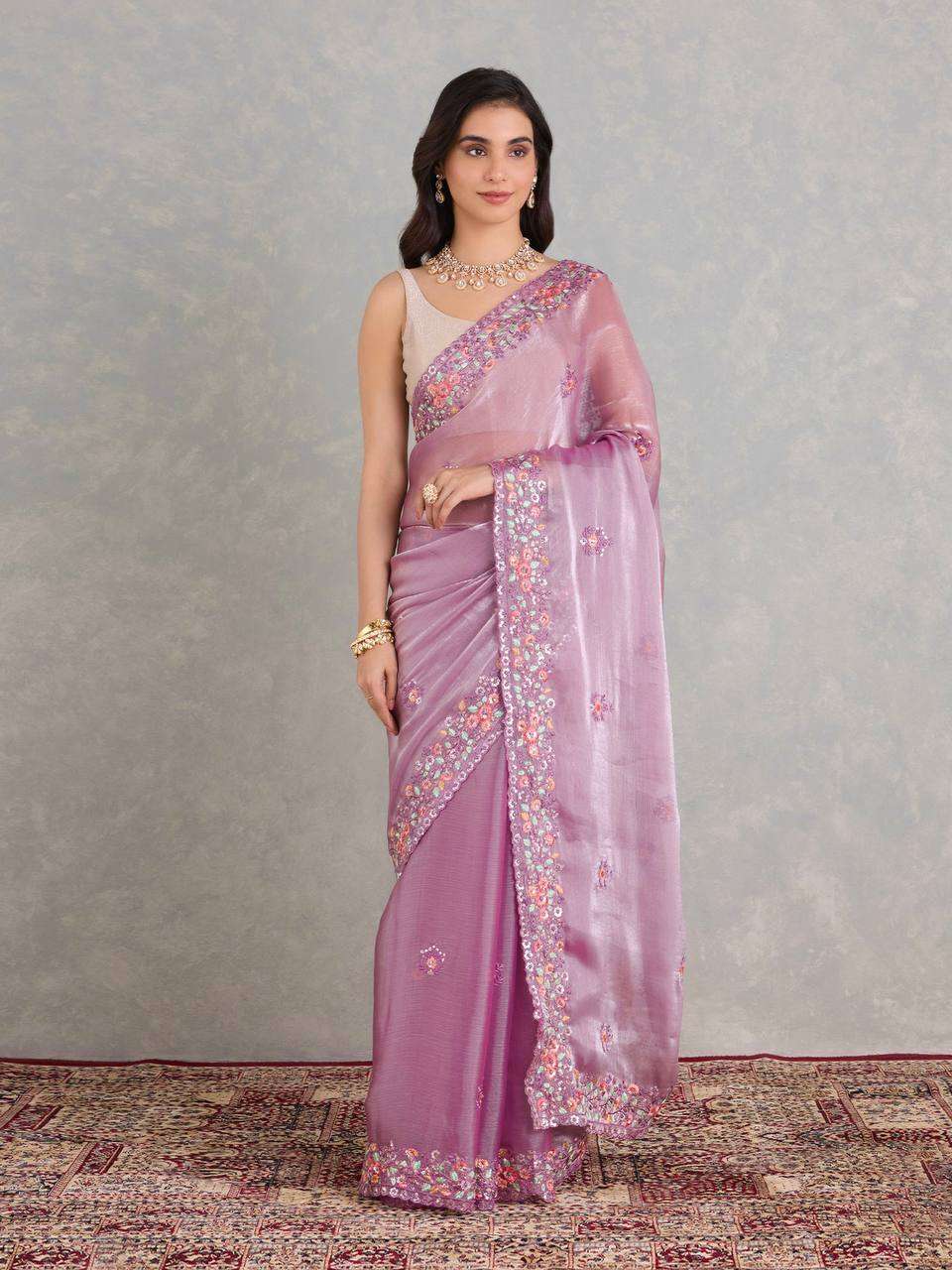 BT-1248 BY ASLIWHOLESALE DESIGNER SOFT JIMMY CHOO SILK PRINTED SAREES