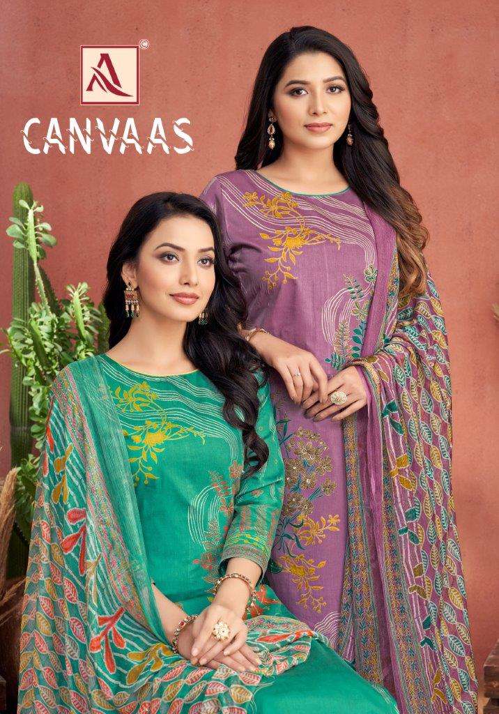 CANVAAS BY ALOK SUIT 164-001 TO 164-004 DESIGNER ZAAM RAYON PRINT DRESSES