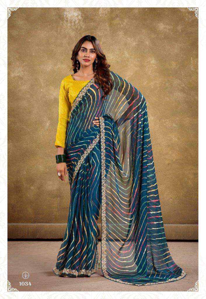 CHUNRI VOL-02 BY STAVAN 1019 TO 1038 DESIGNER FANCY CHIFFON PRINTED SAREES