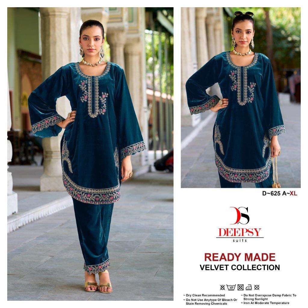 D-625 COLOURS BY DEEPSY SUITS HEAVY VELVET EMBROIDERY PAKISTANI DRESSES