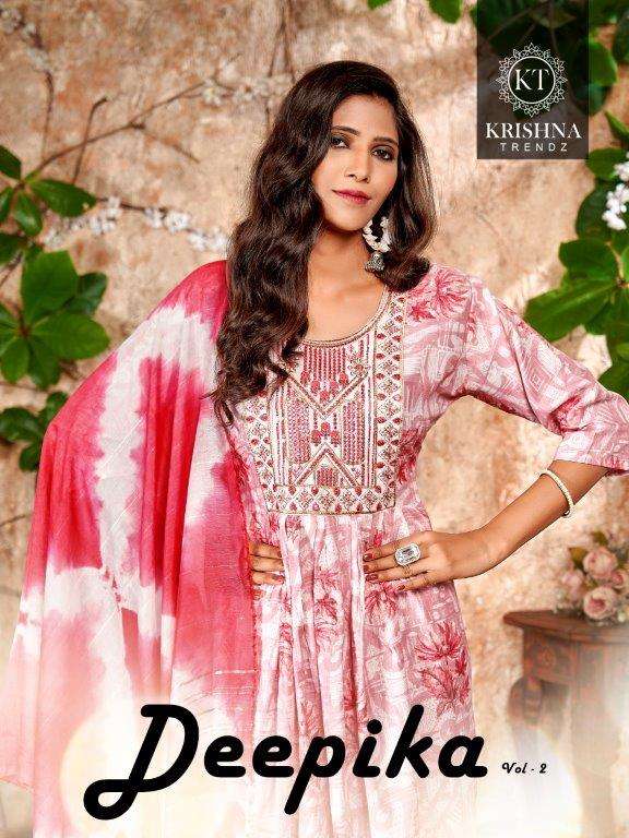 DEEPIKA VOL-02 BY KRISHNA TRENDZ DESIGNER FANCY CAPSULE PRINTED DRESSES