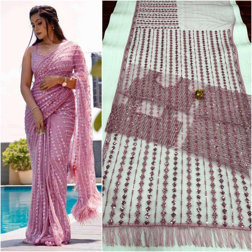 DF-3369 BY ASLIWHOLESALE SOFT MONO NET SEQUENCE WORK SAREES