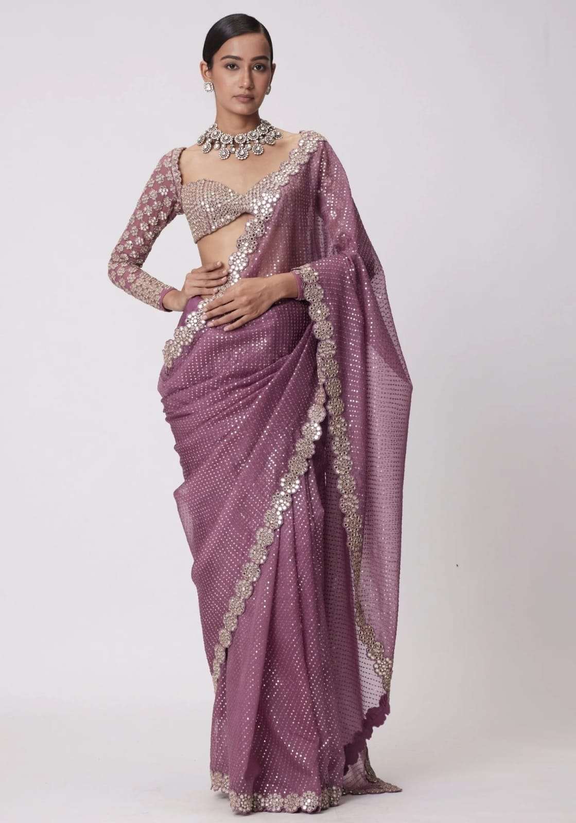 DH-9765 BY ASLIWHOLESALE DESIGNER SOFT GEORGETTE WEAVING SAREES