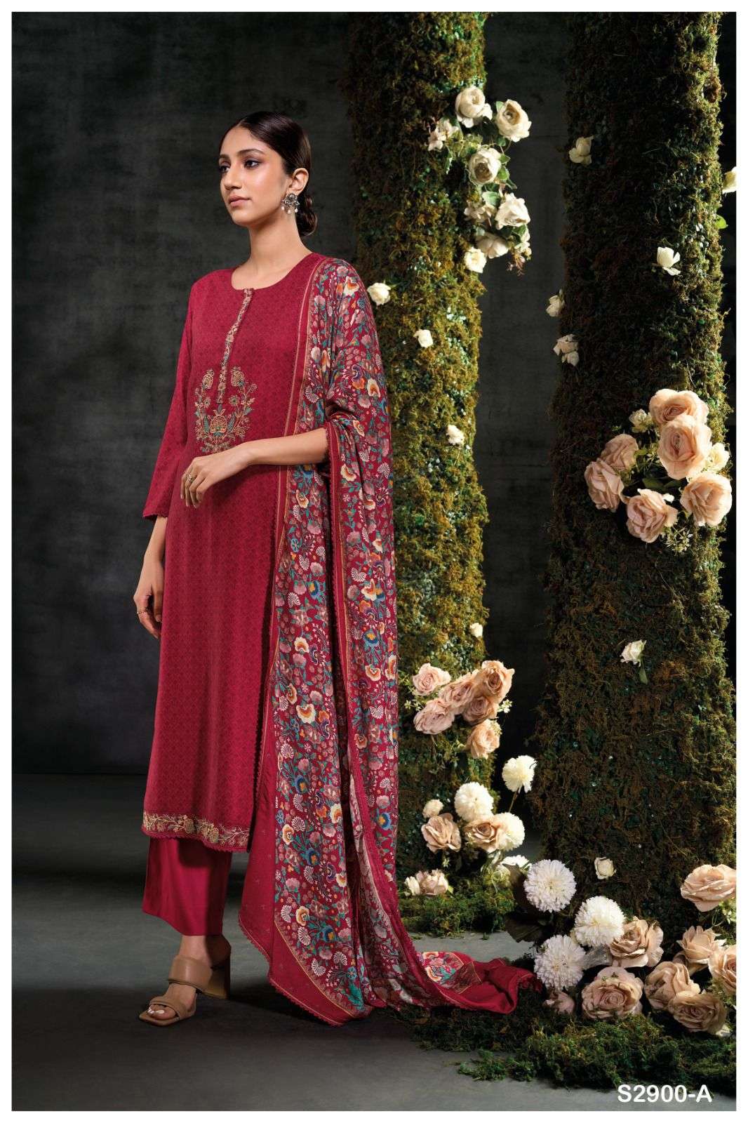 ELENOA 2900 BY GANGA FASHIONS HEAVY PREMIUM FANCY DIGITAL PRINT DRESSES