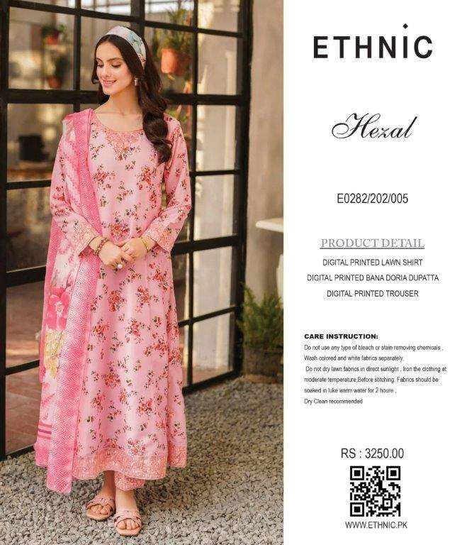 ETHNIC HEZAL BY ASLIWHOLESALE DESIGNER LAWN COTTON PRINTED DRESSES