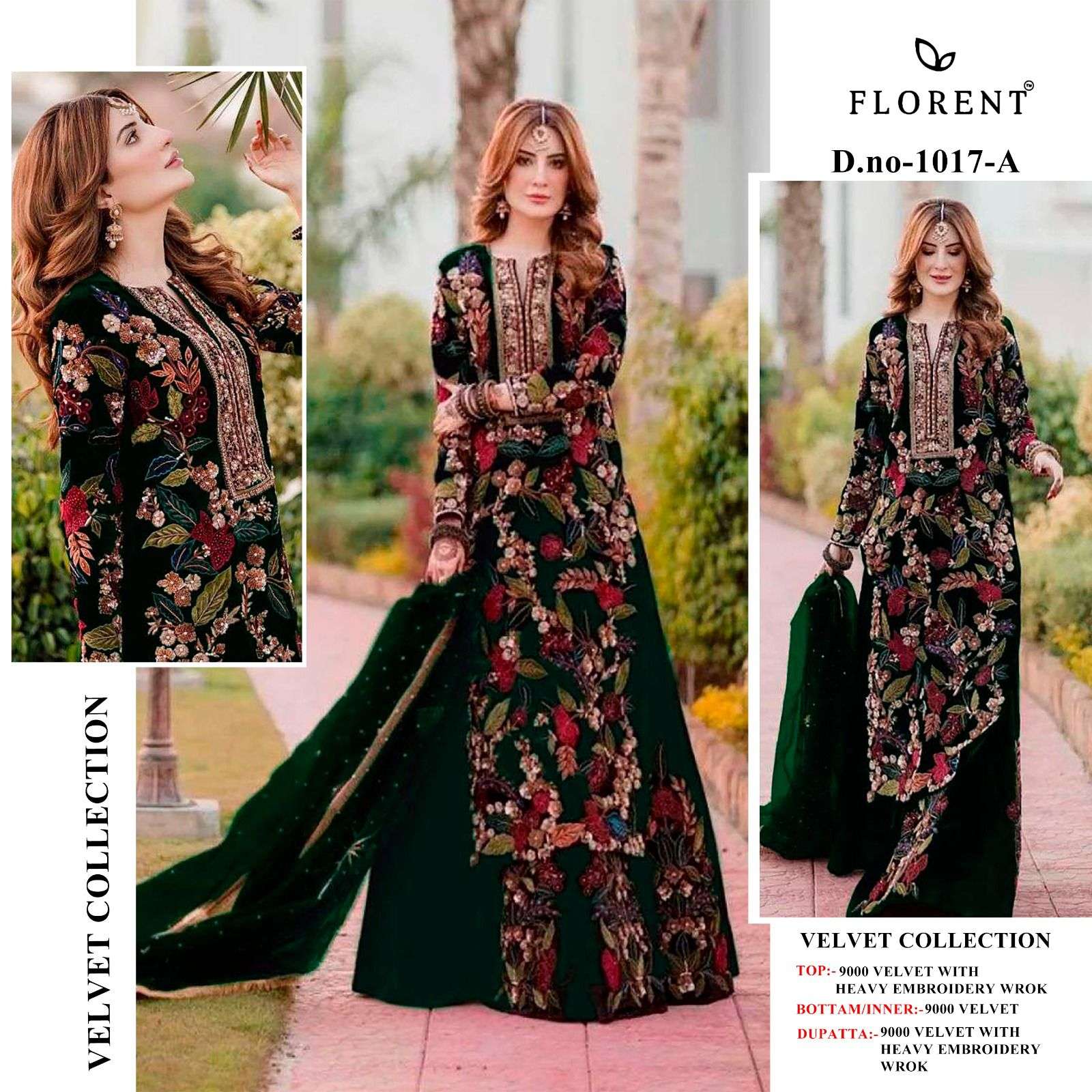 FLORENT 1017 BY FLORENT HEAVY 9000 VELVET WITH HEAVY EMBROIDERY DRESSES