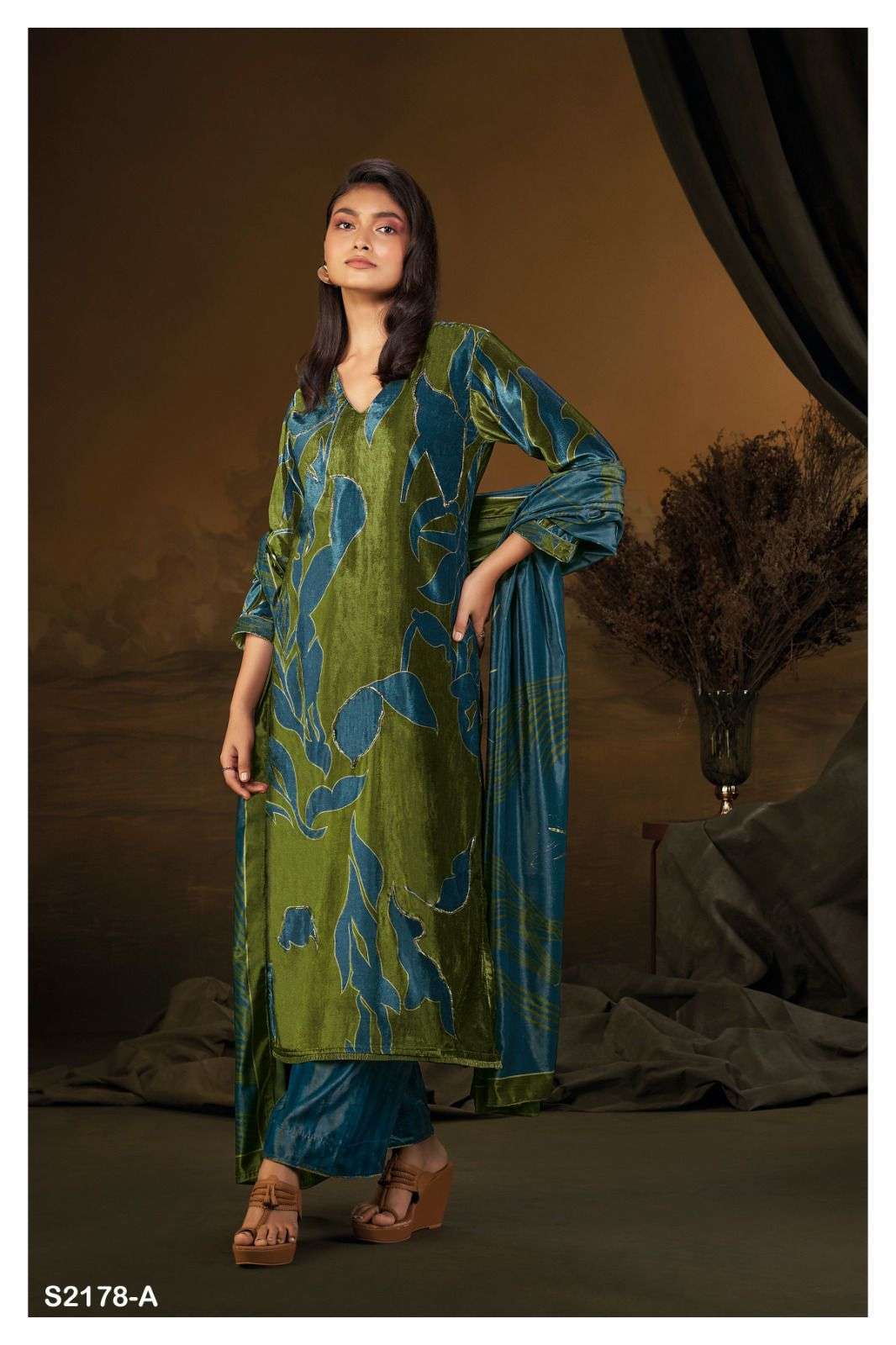 GEORGE 2178 BY GANGA FASHIONS HEAVY PREMIUM VELVET DIGITAL PRINT DRESSES