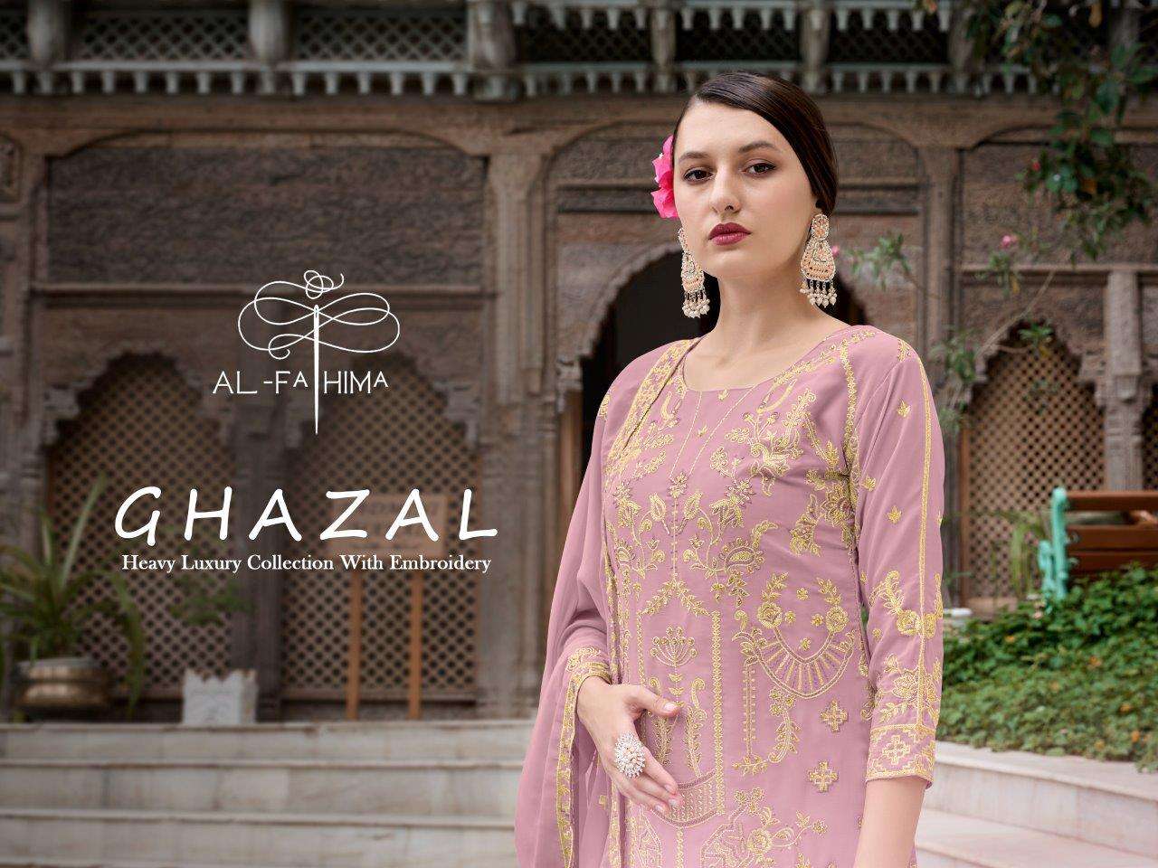 GHAZAL BY AL FATHIMA DESIGNER FAUX GEORGETTE EMBROIDERY PAKISTANI DRESSES