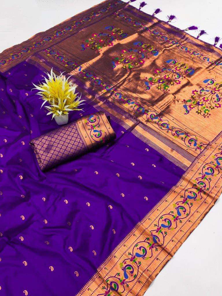 HARMONY PAITHANI BY ASLIWHOLESALE DESIGNER SOFT  SILK WEAVING SAREES