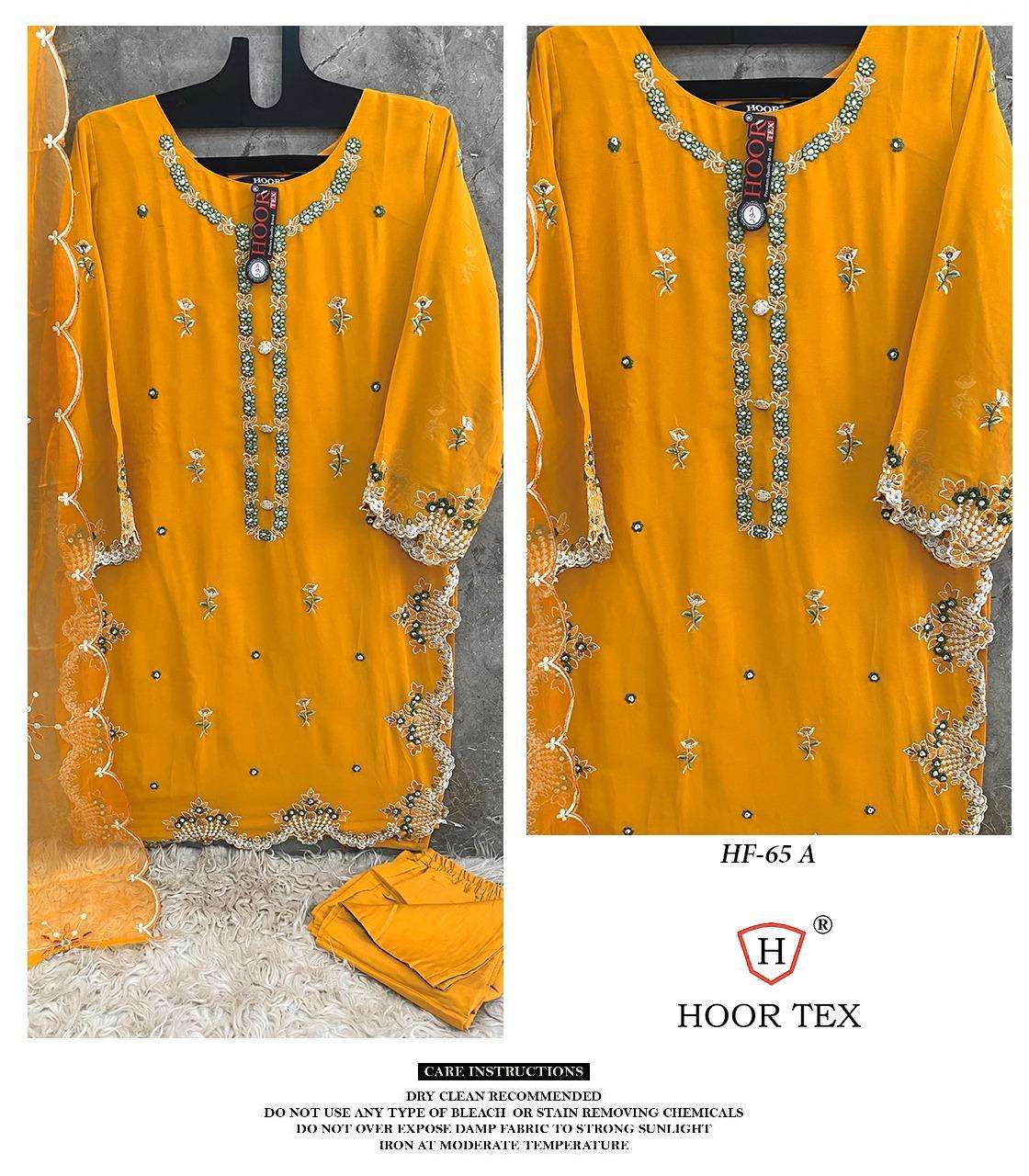 HF-65 COLOURS BY HOOR TEX DESIGNER GEORGETTE EMBROIDERED PAKISTANI DRESSES