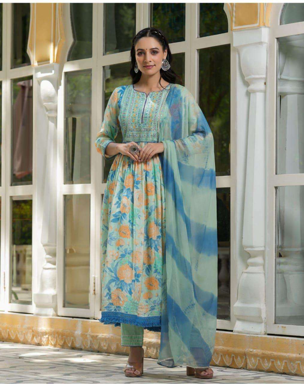 HIMANSHI VOL-528 BY ASLIWHOLESALE DESIGNER FACNY RAYON SILK PRINT DRESS